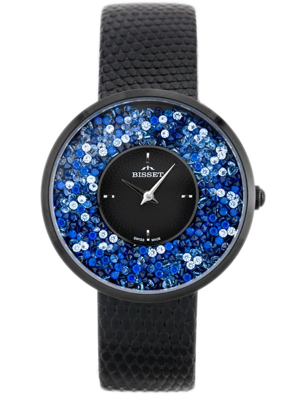 Dámske hodinky  BISSET BSAE04 - black/blue (zb541e)