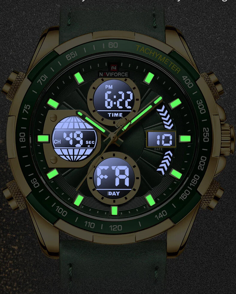 Pánske hodinky NAVIFORCE NF9197L G/GN/GN + BOX