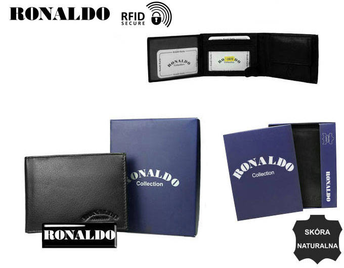 E-shop Malá kožená pánska peňaženka bez zapínania - Ronaldo