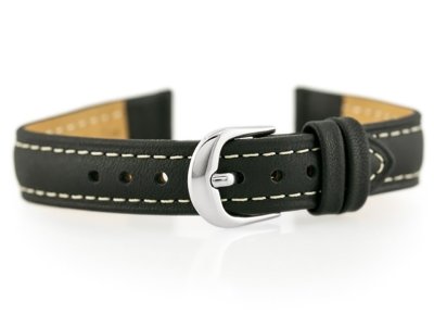 BISSET BS-158 leather watch strap - 16mm