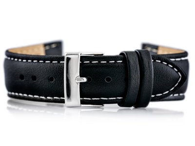 BISSET BS-203 leather watch strap - 16mm