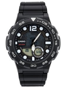 CASIO MEN'S WATCH AEQ-100W 1AV (zd070a) - WORLD TIME + BOX