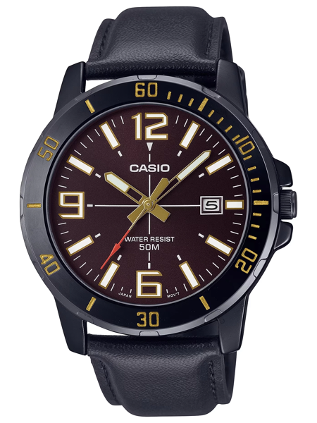 CASIO MEN'S WATCH MTP-VD01BL-5B (zd169b) + BOX