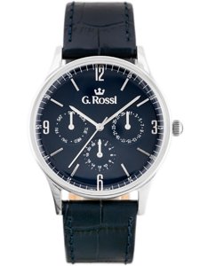 G. ROSSI WATCH - 10737A-6F1 (zg258e) blue/silver + BOX