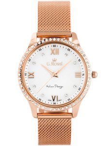 G. ROSSI WATCH - 6748B-3D3 (zg788d) rose gold + BOX