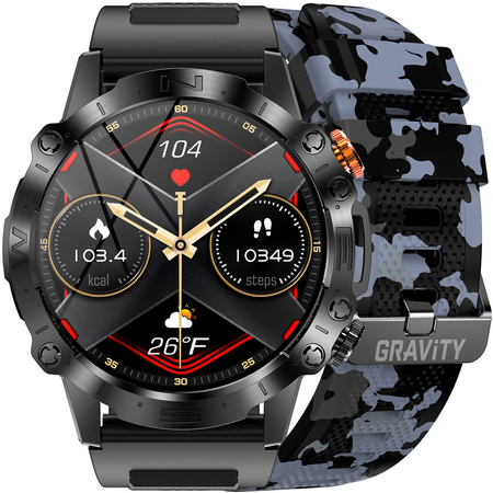 GRAVITY GT20-5 MEN'S SMARTWATCH - AMOLED, ADDITIONAL BELT (sg024e)