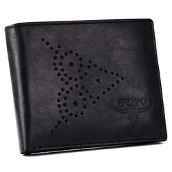 Leather man wallet N7-02-GG-9393 BLACK