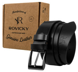 Leather men belt ROVICKY RPM-27-PUM