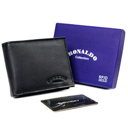 Leather men wallet RONALDO 0670-D BLACK