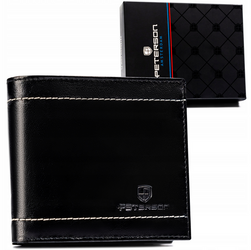 Leather wallet PETERSON PTN ZM59-PORTFEL