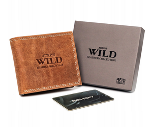 Leather wallet RFID ALWAYS WILD N0035-CHM