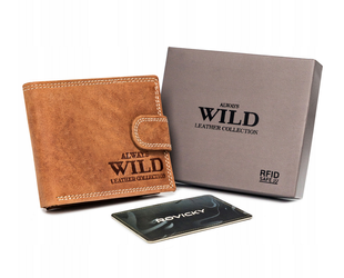 Leather wallet RFID ALWAYS WILD N0035L-CHM