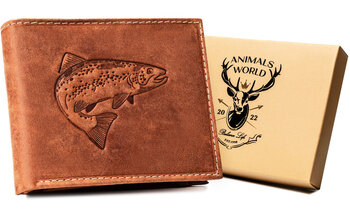 Leather wallet RFID ALWAYS WILD N992-CHM-FISH