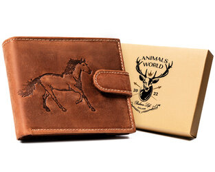 Leather wallet RFID ALWAYS WILD N992L-CHM HORSE