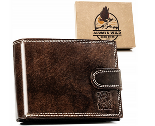 Leather wallet RFID ALWAYS WILD N992L-KBR