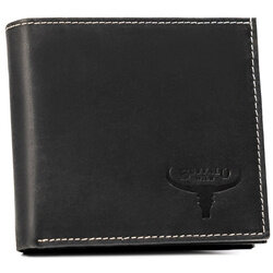 Leather wallet RFID BUFFALO WILD MR-01-BAW-BL