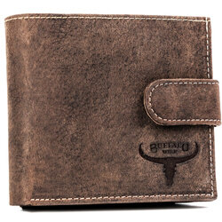 Leather wallet RFID BUFFALO WILD MR-01L-BAW-BL