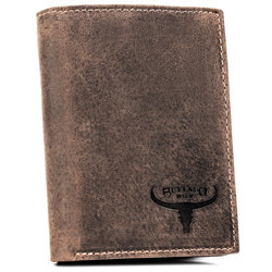 Leather wallet RFID BUFFALO WILD MR-03-BAW-BL