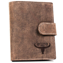 Leather wallet RFID BUFFALO WILD MR-04L-BAW-BL