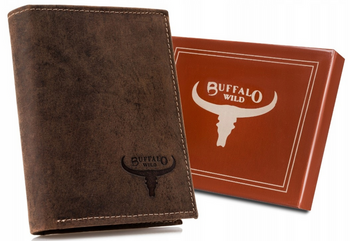 Leather wallet RFID BUFFALO WILD RM-04-BAW