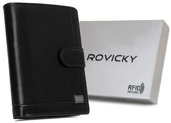 Leather wallet RFID PETERSON CPR-N4L-BAR