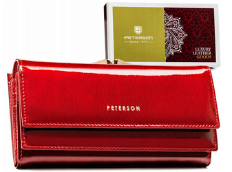 Leather wallet RFID PETERSON PTN 421028-SH