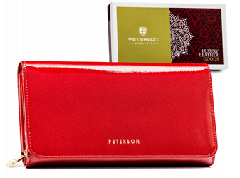 Leather wallet RFID PETERSON PTN 421077-SAF