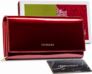 Leather wallet RFID PETERSON PTN BC-409