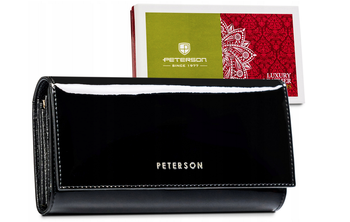 Leather wallet RFID PETERSON PTN BC-490