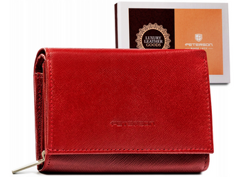Leather wallet RFID PETERSON PTN RD-02-GCLS