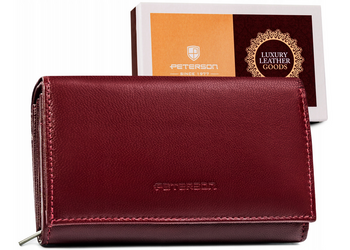 Leather wallet RFID PETERSON PTN RD-21-GCL