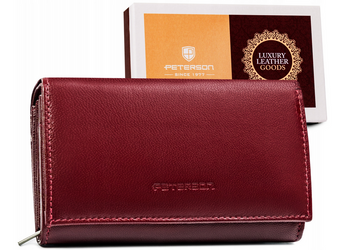 Leather wallet RFID PETERSON PTN RD-22-GCL