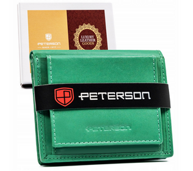 Leather wallet RFID PETERSON PTN RD-220-MCL