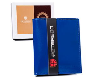 Leather wallet RFID PETERSON PTN RD-230-MCL