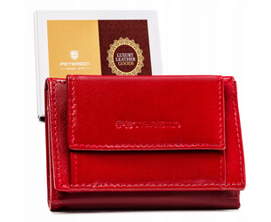 Leather wallet RFID PETERSON PTN RD-240-GCL