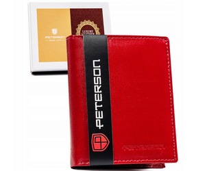 Leather wallet RFID PETERSON PTN RD-270-GCL