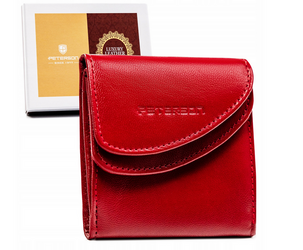 Leather wallet RFID PETERSON PTN RD-N08G-GCL