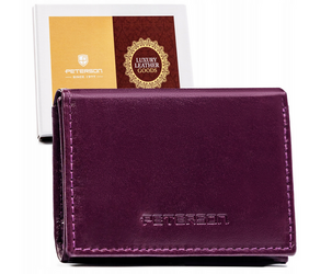 Leather wallet RFID PETERSON PTN RD-SWZX-86-MCL