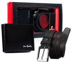 Leather wallet & belt set PIERRE CARDIN ZM-PC27