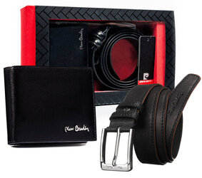 Leather wallet & belt set PIERRE CARDIN ZM-PC29