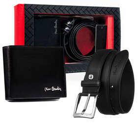 Leather wallet & belt set PIERRE CARDIN ZM-PC30