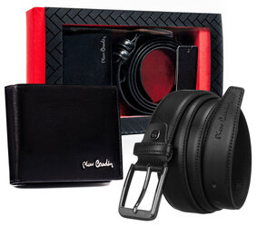 Leather wallet & belt set PIERRE CARDIN ZM-PC32