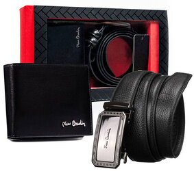 Leather wallet & belt set PIERRE CARDIN ZM-PC34