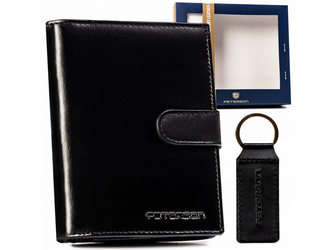 Leather wallet & key ring set PETERSON PTN SET-M-N4L-KCS