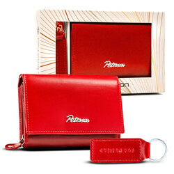 Leather wallet & keyring gift set PETERSN PTN SET-D-02-KCS