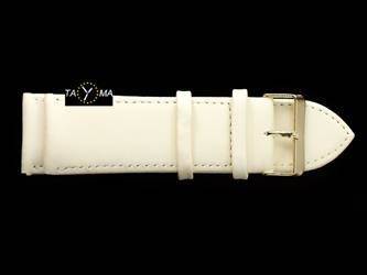 Leather watch strap - beige/gold - 24mm