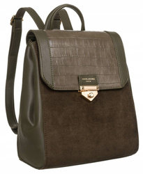 Leatherette satchel backpack DAVID JONES 6845-2