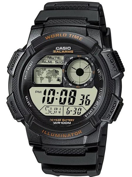 MEN'S WATCH CASIO AE-1000W-1AV - WORLD TIME + BOX