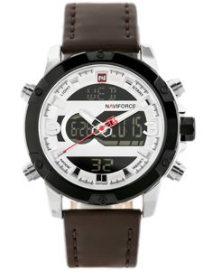 NAVIFORCE MEN'S WATCH - NF9097 (zn043a) - brown/silver