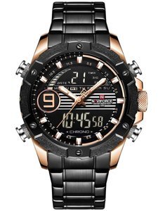 NAVIFORCE MEN'S WATCH - NF9146S (zn089c) - black/rosegold + BOX